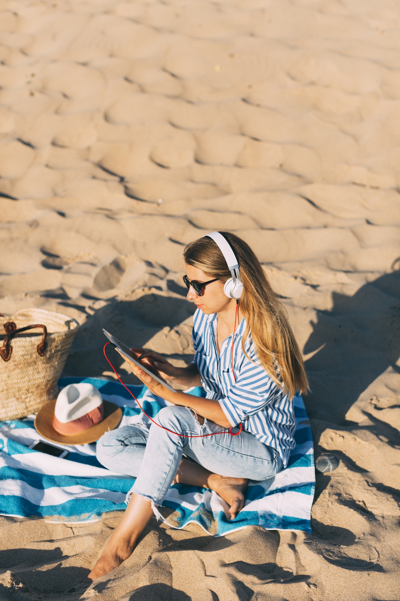 Young woman at beach